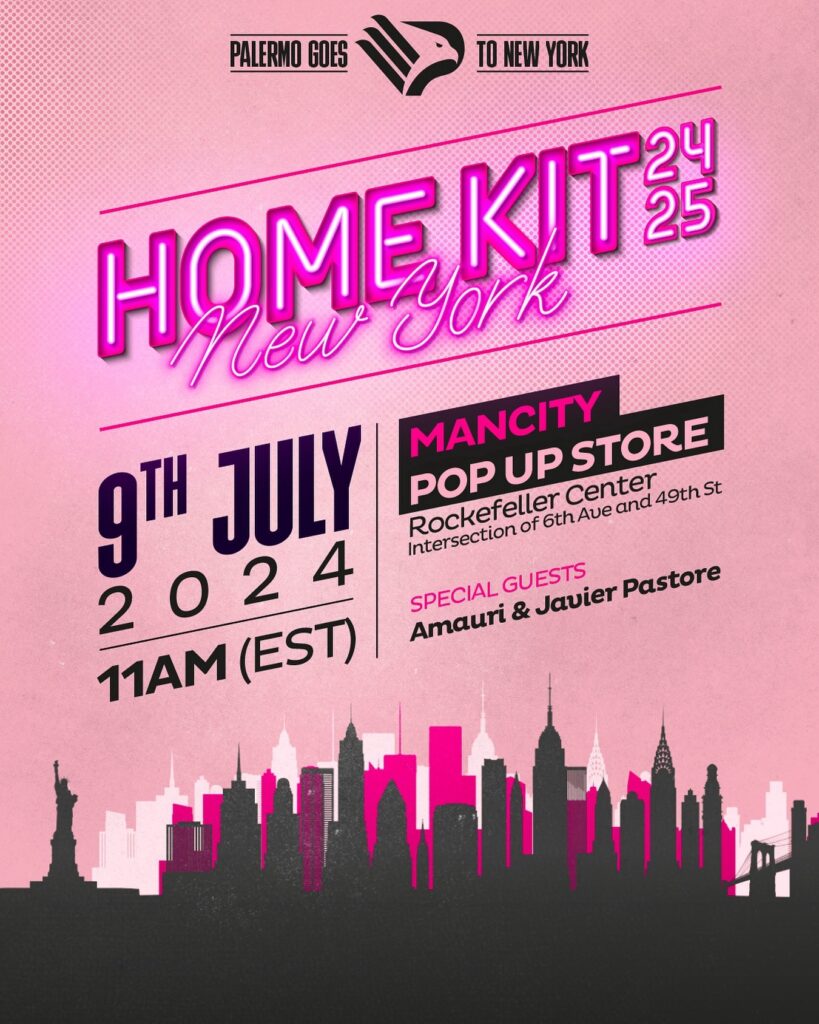 Presentation Home Kit season 2024/25 at MANCITY POP UP STORE in New York